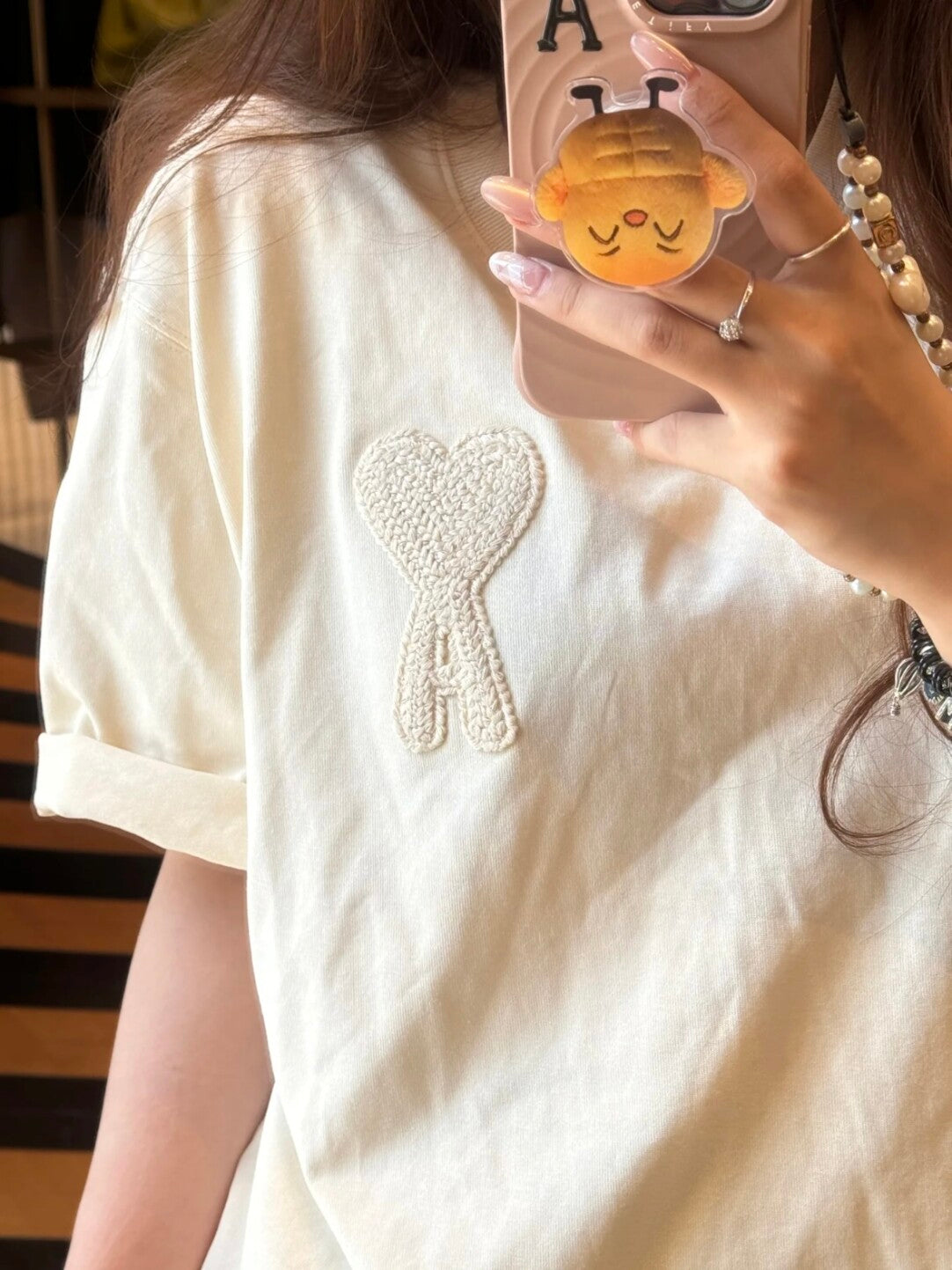 BVG / 아마니 남성 스트라이프 반팔 티셔츠