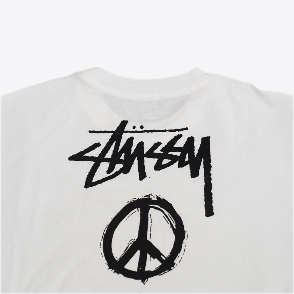 사슬  / 스투시 남성 하트 레터링 로고 프린트 라운드 반팔 티셔츠