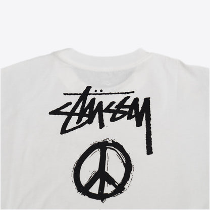 사슬  / 스투시 남성 하트 레터링 로고 프린트 라운드 반팔 티셔츠