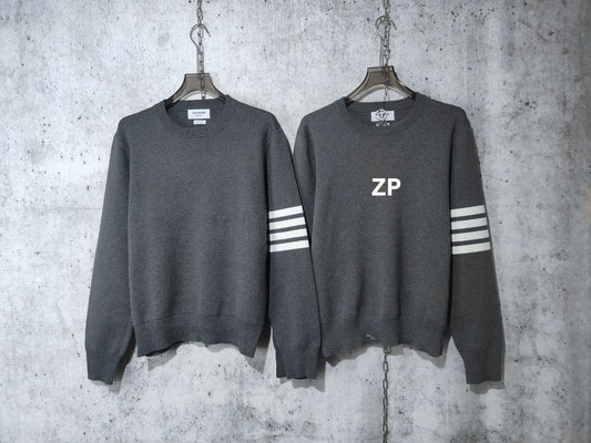 사슬  / 톰브라운 남성 4스트라이프 라운드넥 니트