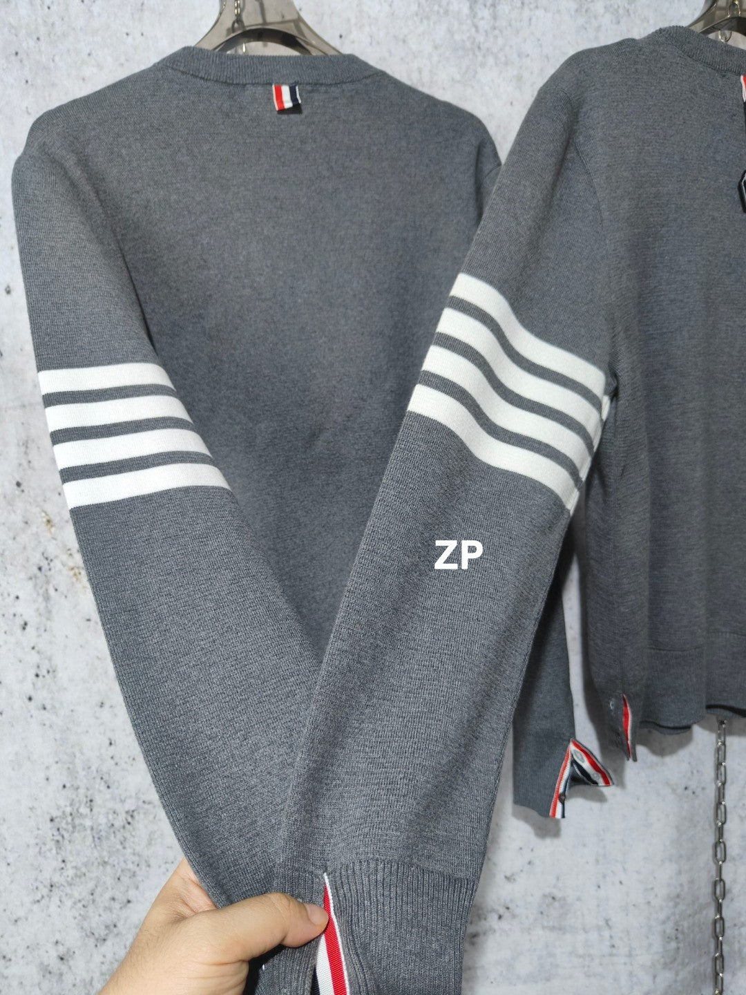 사슬  / 톰브라운 남성 4스트라이프 라운드넥 니트