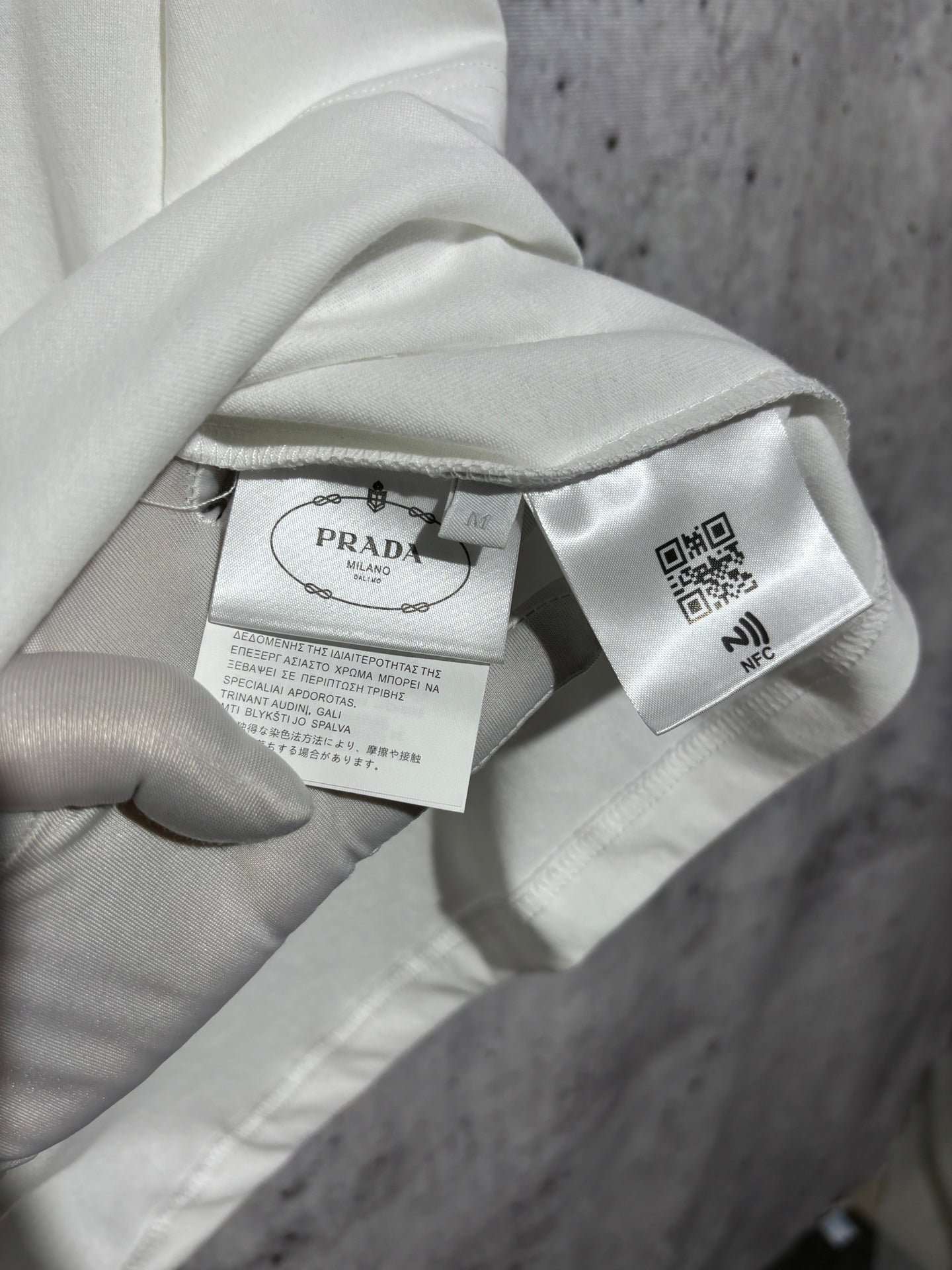 사슬 / 프라다 남성 라운드 반팔 티셔츠 화이트