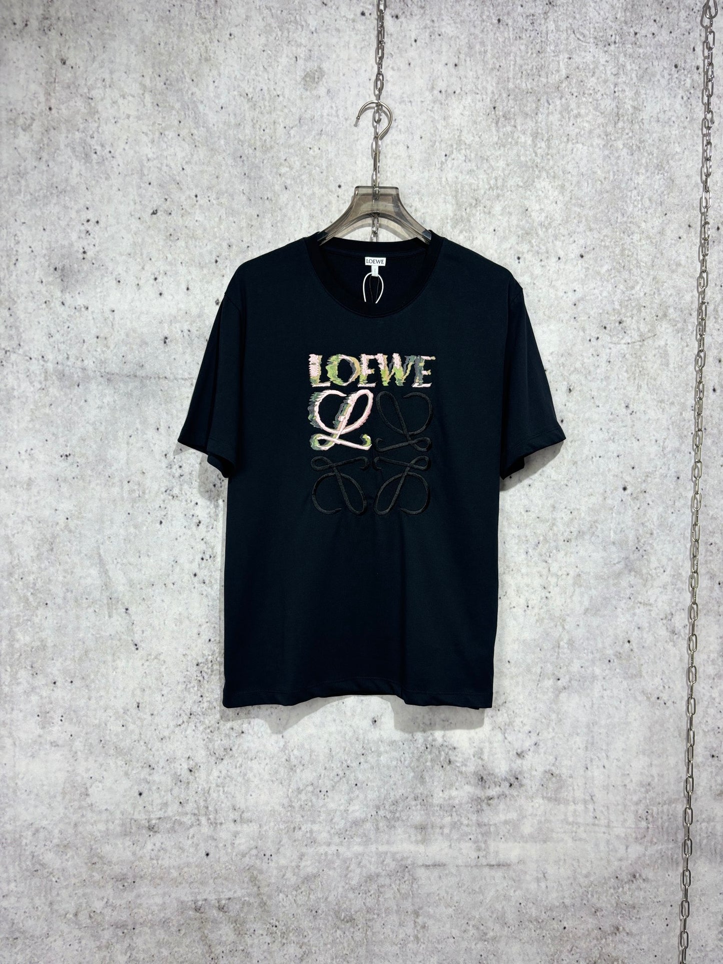 사슬 / 로에베 남성 라운드넥 프린트 반팔 티셔츠