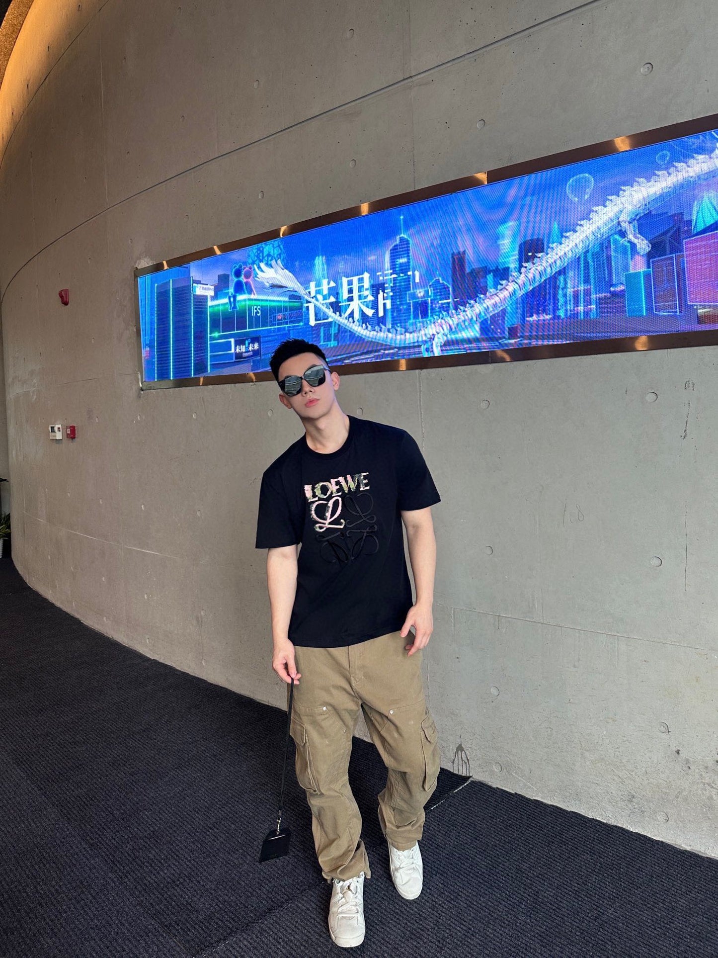 사슬 / 로에베 남성 라운드넥 프린트 반팔 티셔츠