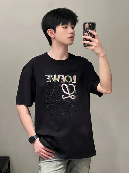 사슬 / 로에베 남성 라운드넥 프린트 반팔 티셔츠