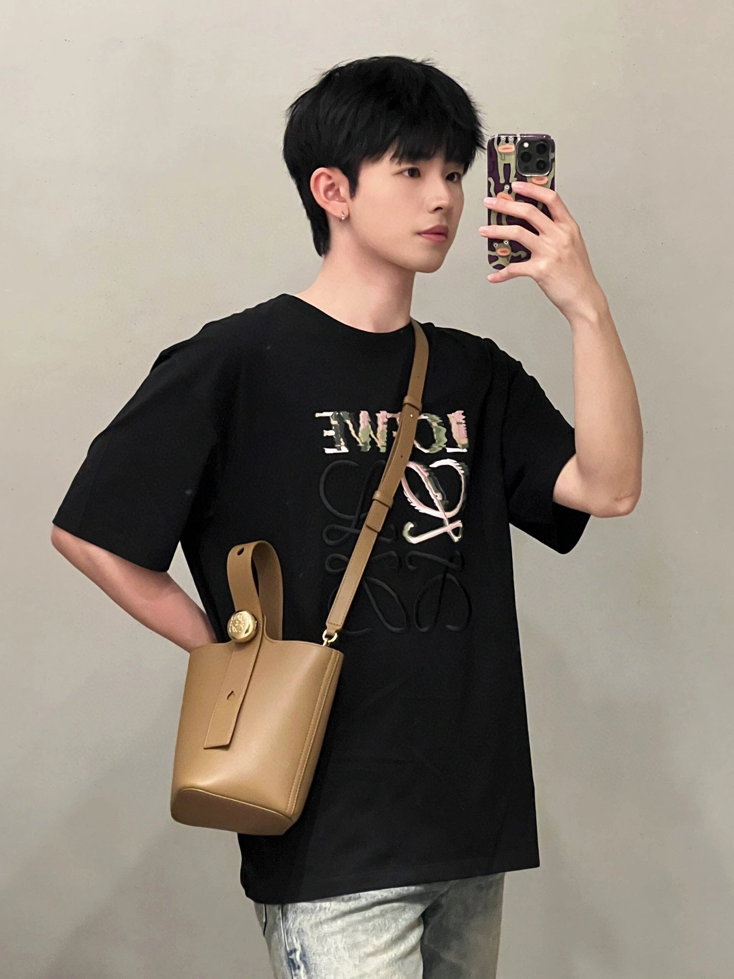 사슬 / 로에베 남성 라운드넥 프린트 반팔 티셔츠