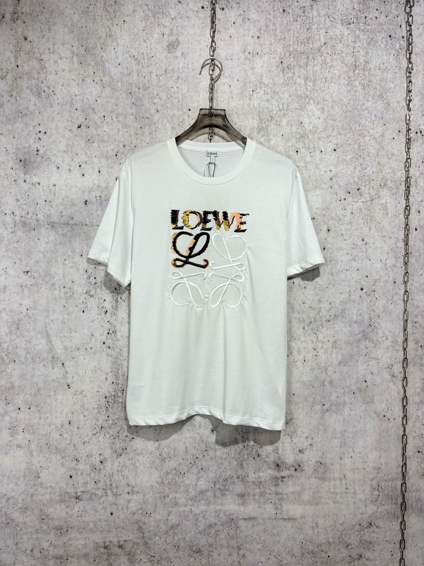 사슬 / 로에베 남성 라운드넥 프린트 반팔 티셔츠