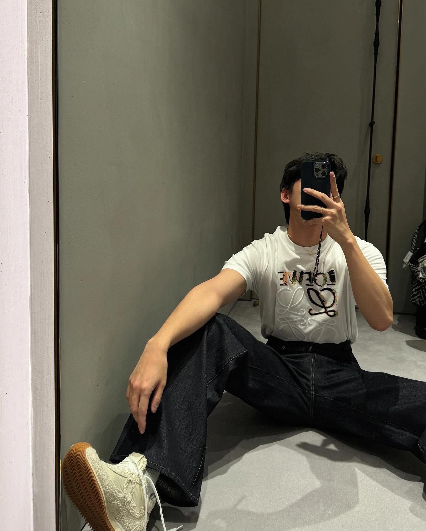 사슬 / 로에베 남성 라운드넥 프린트 반팔 티셔츠