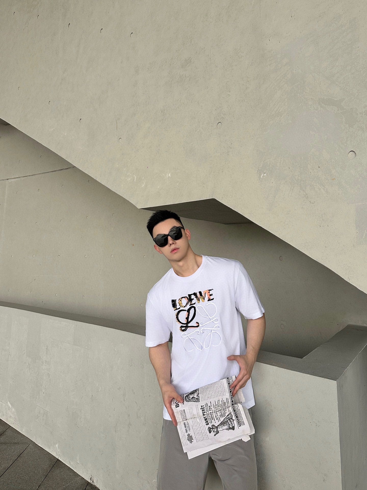 사슬 / 로에베 남성 라운드넥 프린트 반팔 티셔츠