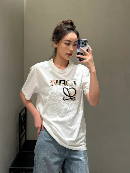 사슬 / 로에베 남성 라운드넥 프린트 반팔 티셔츠