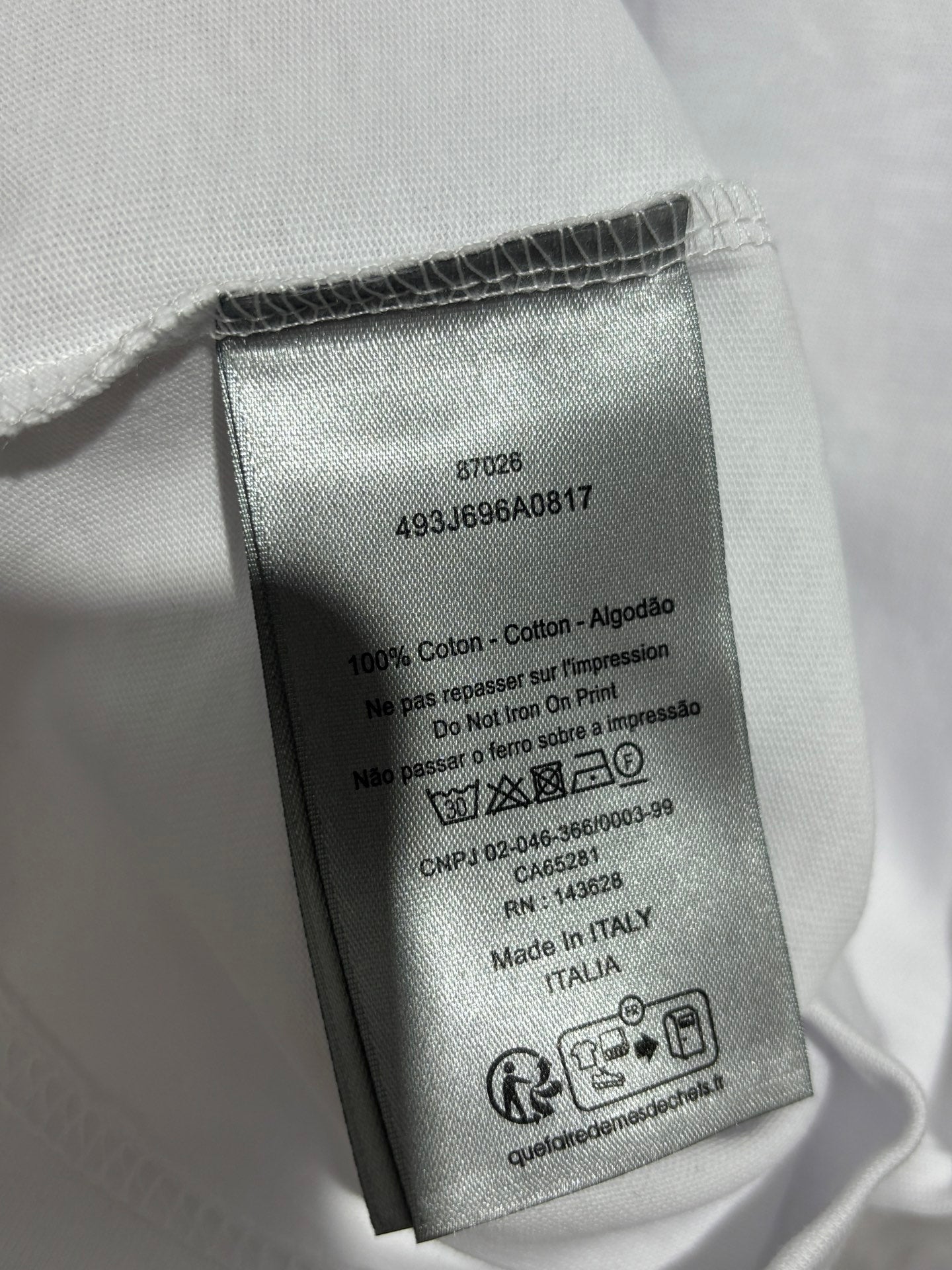 사슬 / 디올 남성 라운드넥 반팔 티셔츠