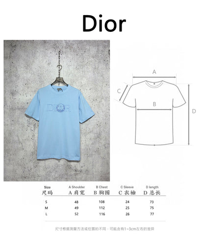 사슬 / 디올 남성 라운드넥 반팔 티셔츠