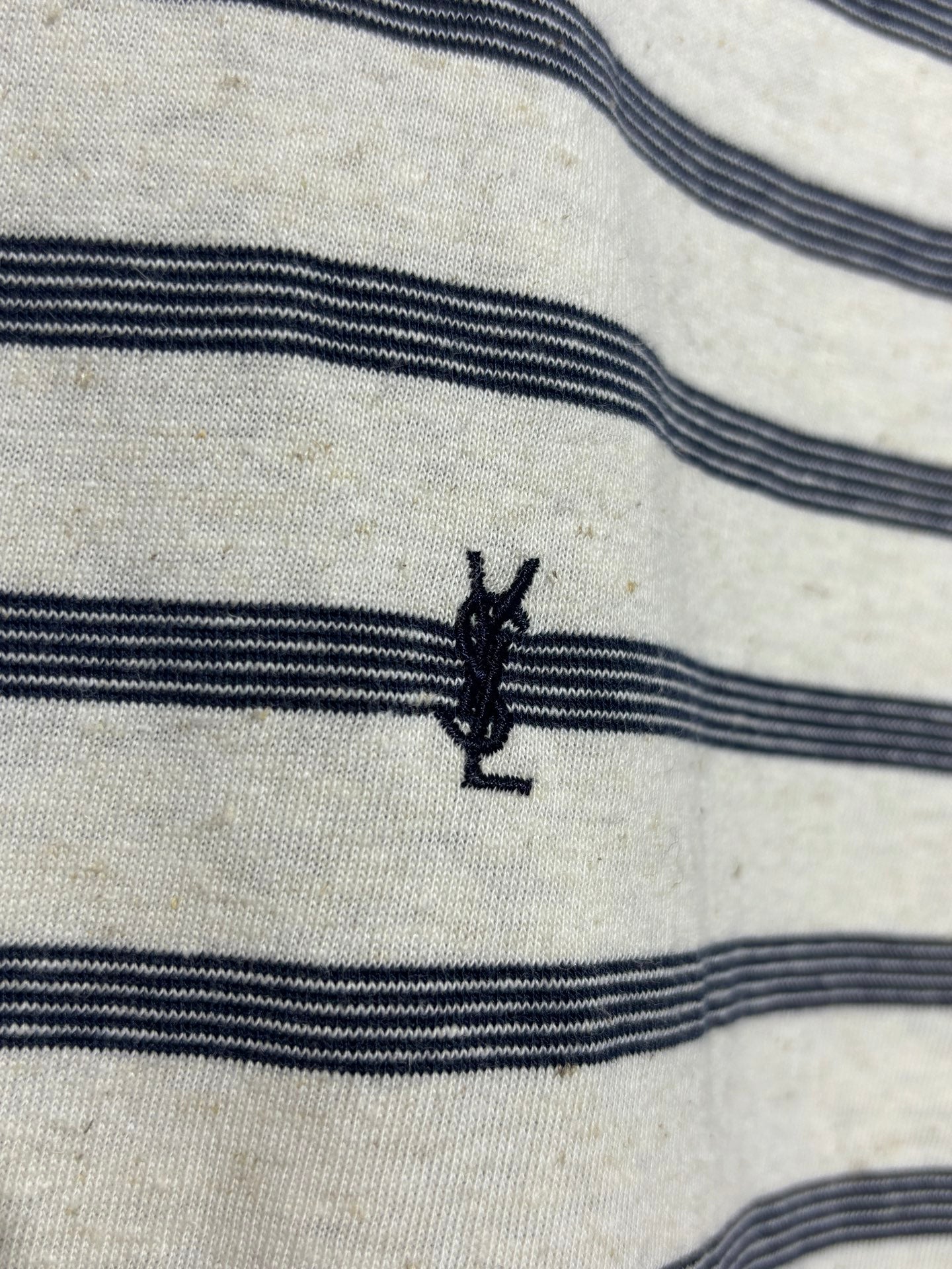 사슬 / 입생로랑 여성 스트라이프 라운드넥 반팔 티셔츠