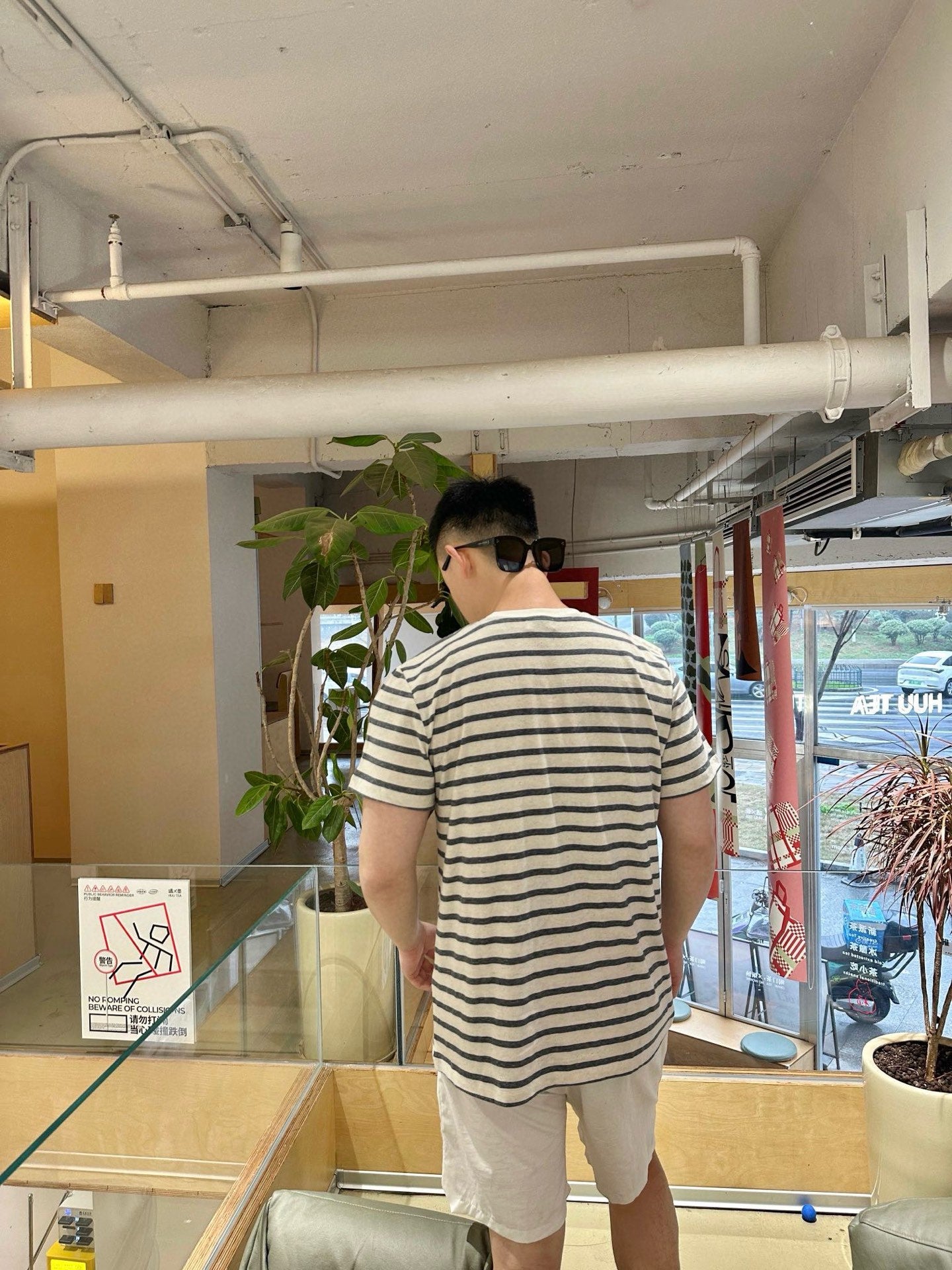 사슬 / 입생로랑 여성 스트라이프 라운드넥 반팔 티셔츠