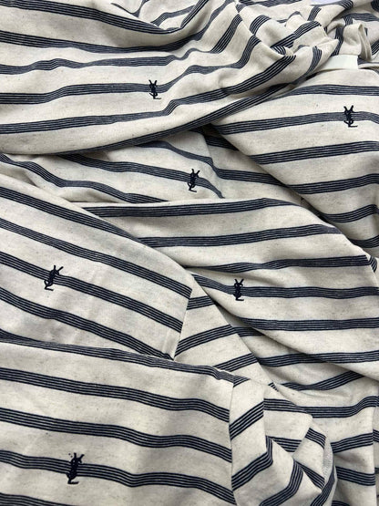 사슬 / 입생로랑 여성 스트라이프 라운드넥 반팔 티셔츠