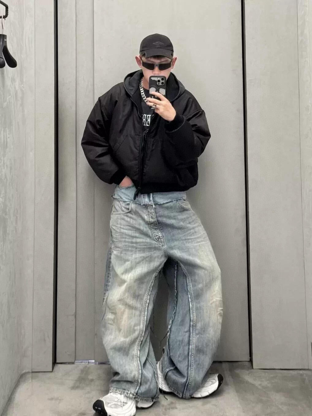 사슬 / 발렌시아가 남성 여성 청바지