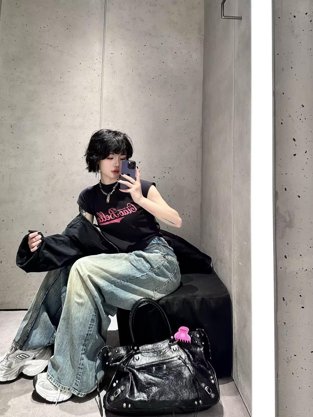 사슬 / 발렌시아가 남성 여성 청바지