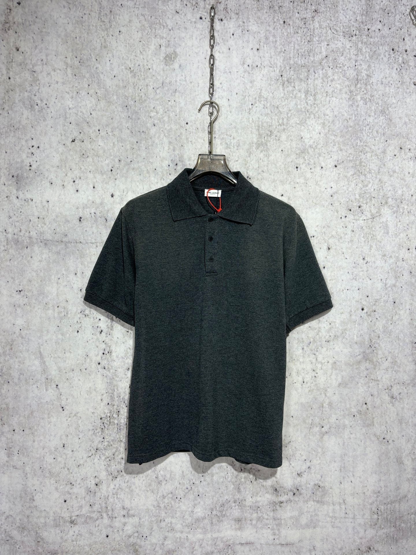 사슬 / 입생로랑 남성 자수 캐쥬얼 반팔 폴로넥 셔츠