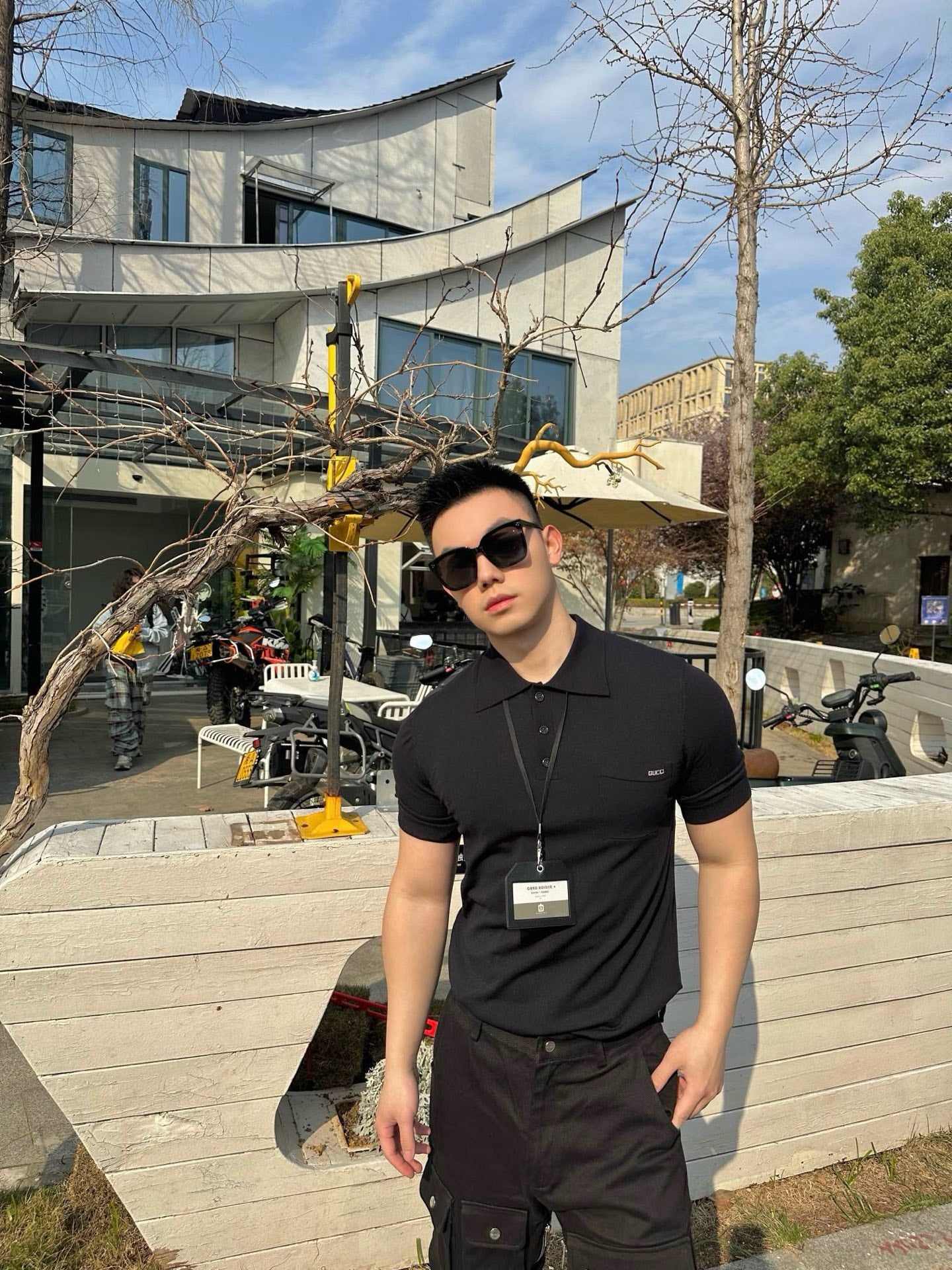 사슬 / 구찌 남성 폴로넥 반팔 셔츠