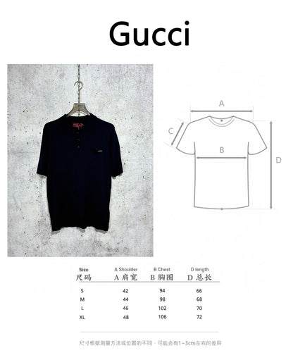 사슬 / 구찌 남성 폴로넥 반팔 셔츠