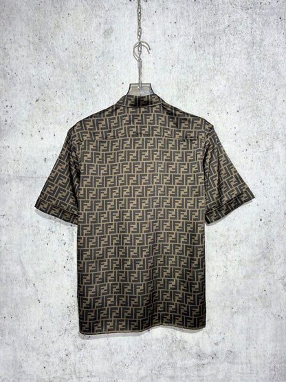 사슬 / 펜디 남성 여성 싱글 버클 반팔 셔츠