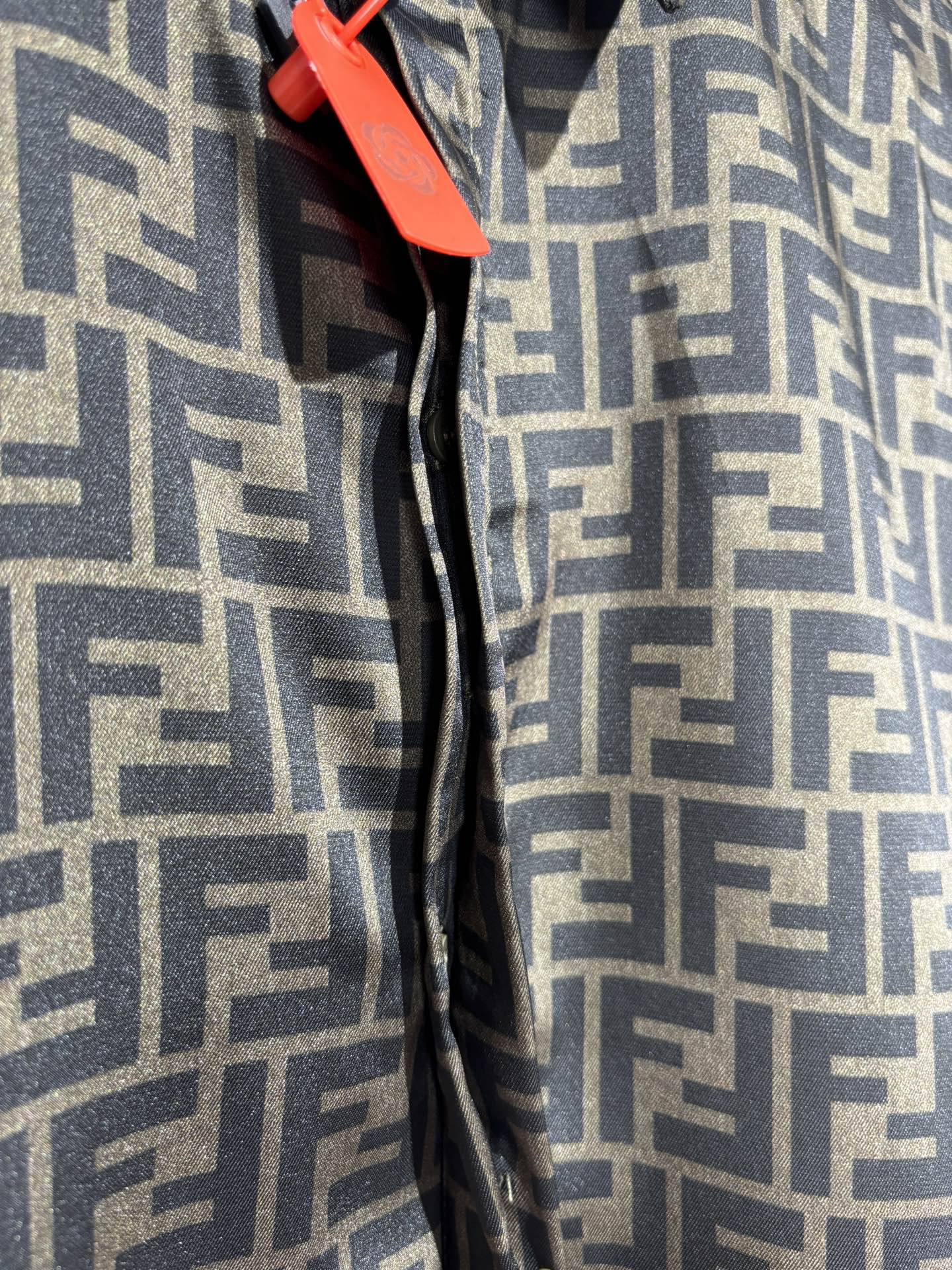 사슬 / 펜디 남성 여성 싱글 버클 반팔 셔츠