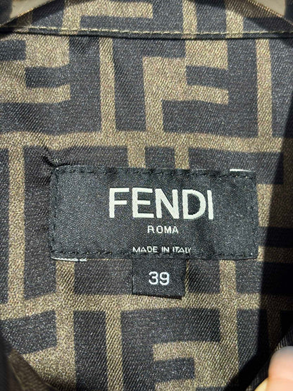 사슬 / 펜디 남성 여성 싱글 버클 반팔 셔츠