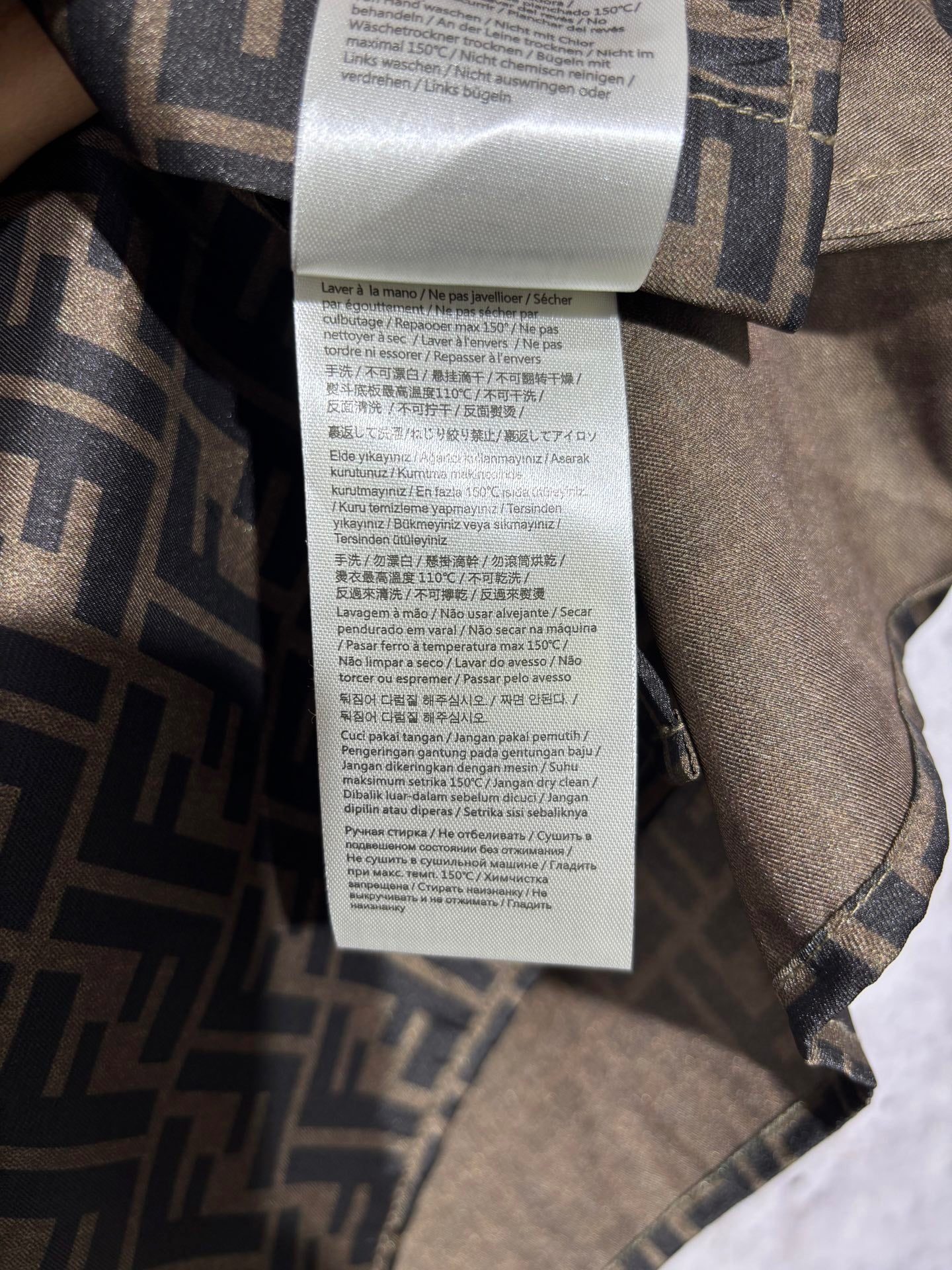 사슬 / 펜디 남성 여성 싱글 버클 반팔 셔츠