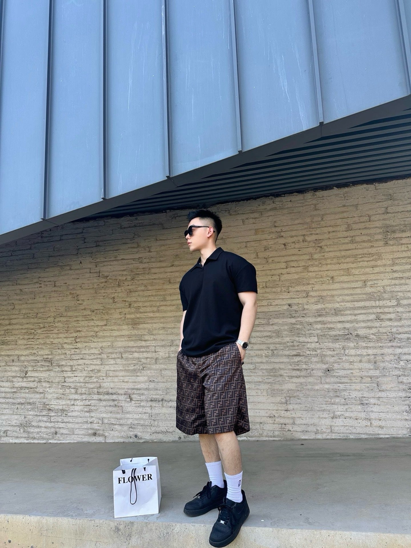 사슬 / 펜디 남성 여성 캐주얼 반바지