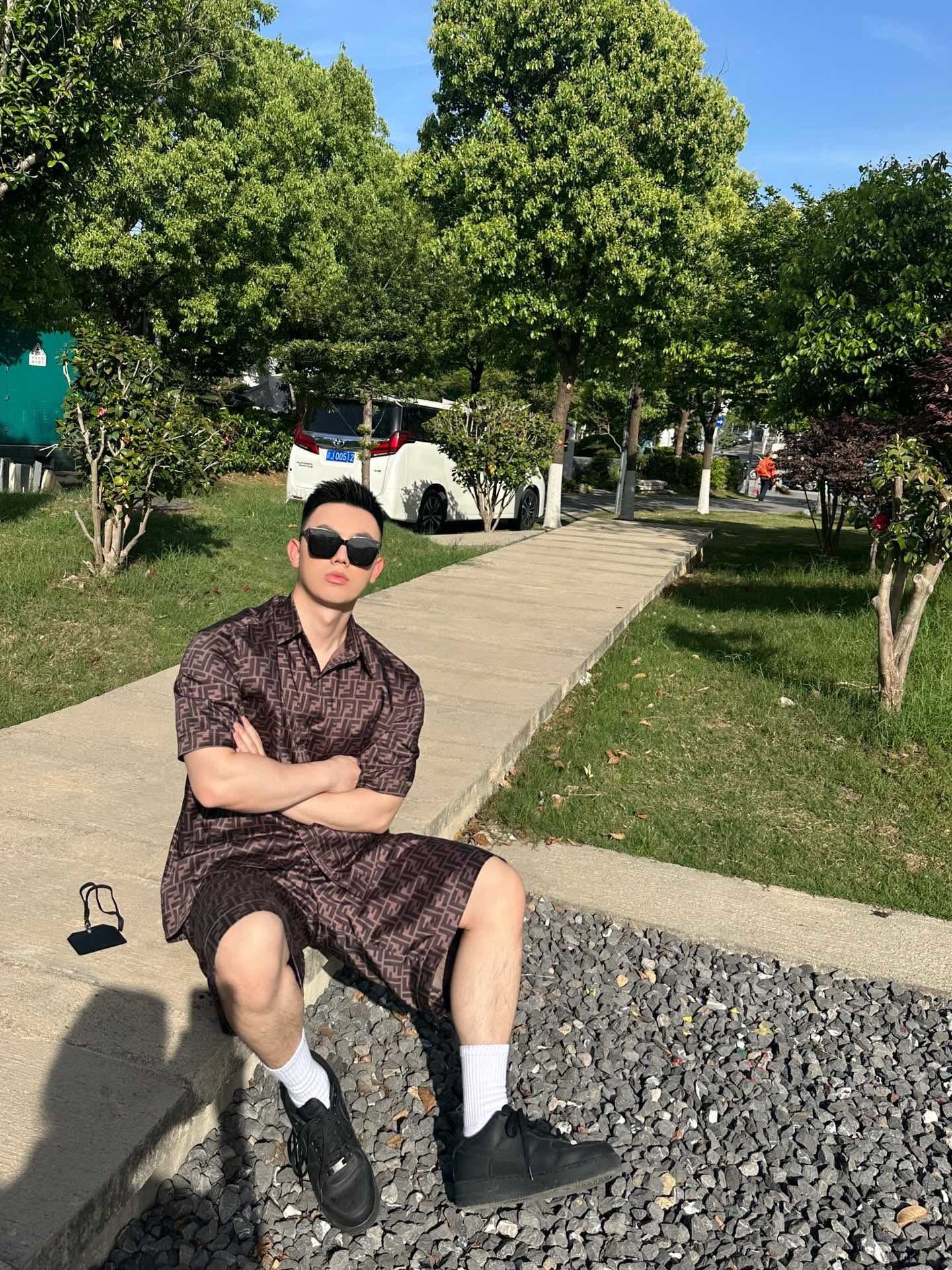 사슬 / 펜디 남성 여성 캐주얼 반바지