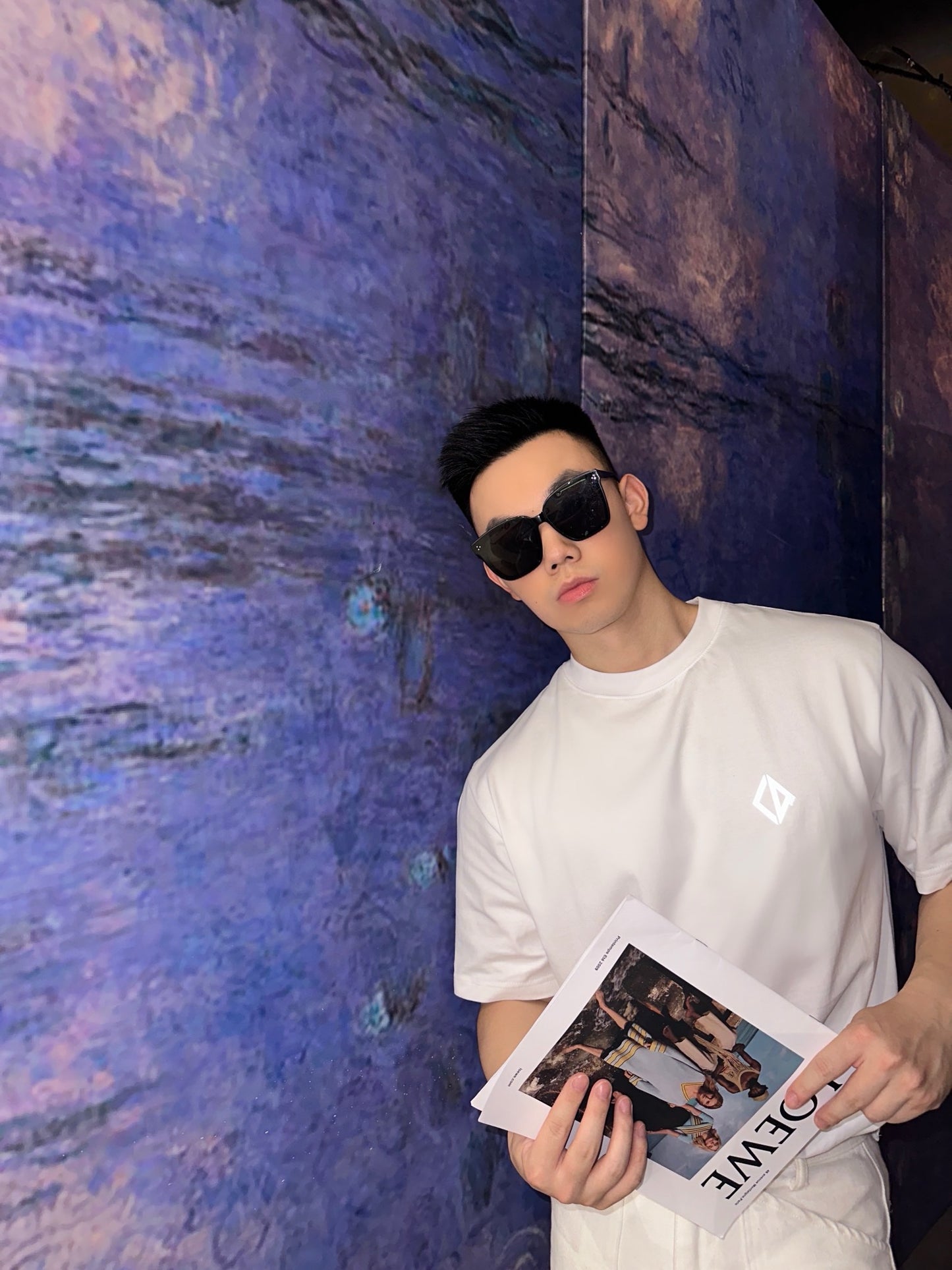 사슬 / 디올 남성 라운드넥 니트 반팔 티셔츠