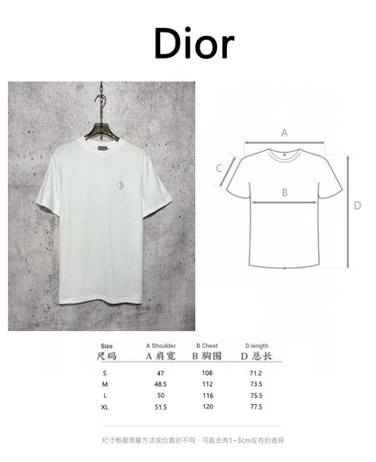 사슬 / 디올 남성 라운드넥 니트 반팔 티셔츠