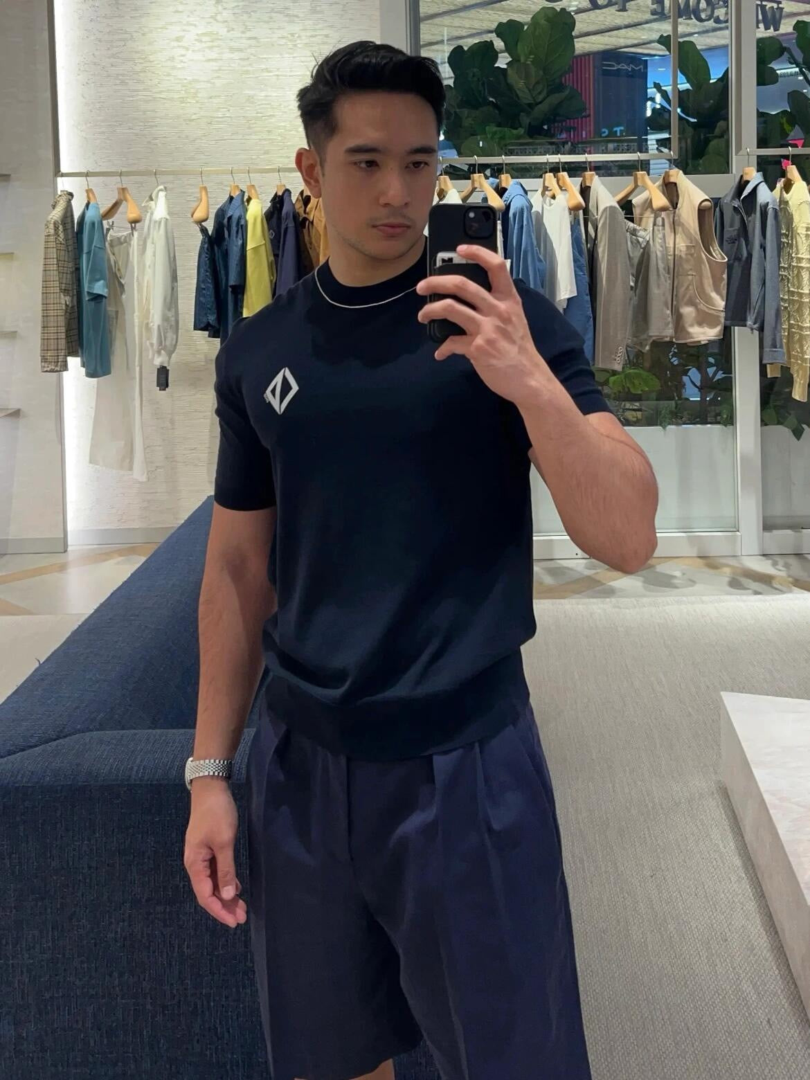 사슬 / 디올 남성  캐주얼 라운드 반팔 티셔츠