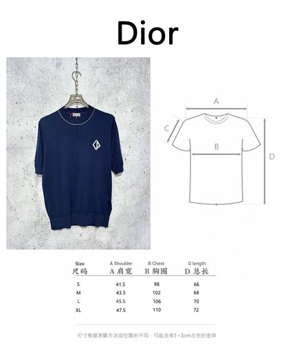 사슬 / 디올 남성  캐주얼 라운드 반팔 티셔츠