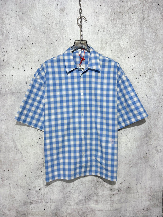 사슬 / 로에베 남성 체크 반팔 셔츠