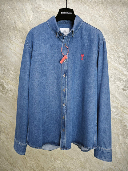 GTR / 아마니 남성 여성 데님 셔츠 자켓