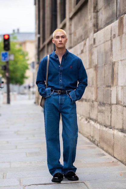 GTR / 아마니 남성 여성 데님 셔츠 자켓