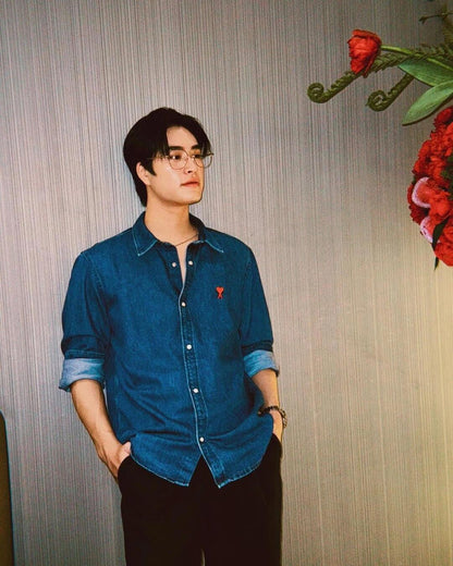 GTR / 아마니 남성 여성 데님 셔츠 자켓