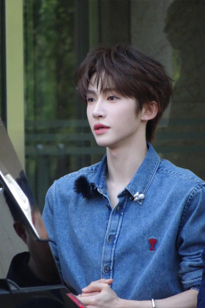 GTR / 아마니 남성 여성 데님 셔츠 자켓