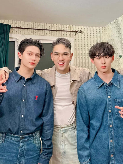 GTR / 아마니 남성 여성 데님 셔츠 자켓