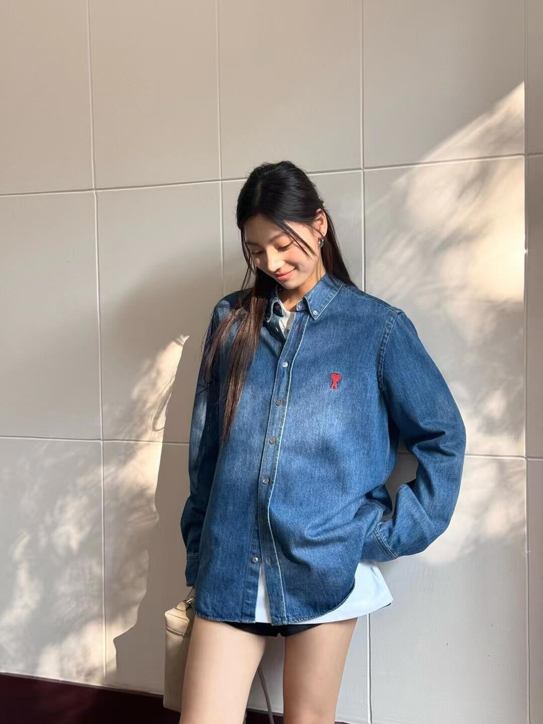 GTR / 아마니 남성 여성 데님 셔츠 자켓