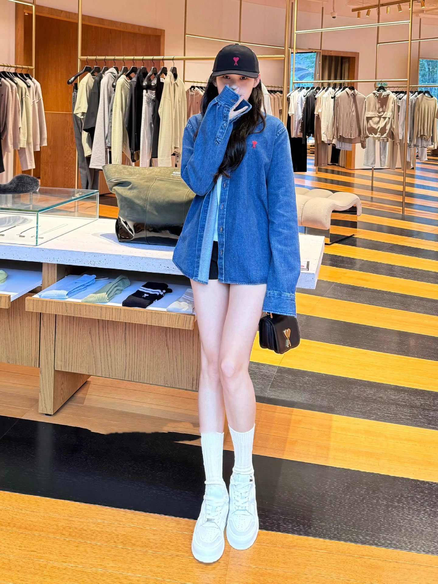 GTR / 아마니 남성 여성 데님 셔츠 자켓