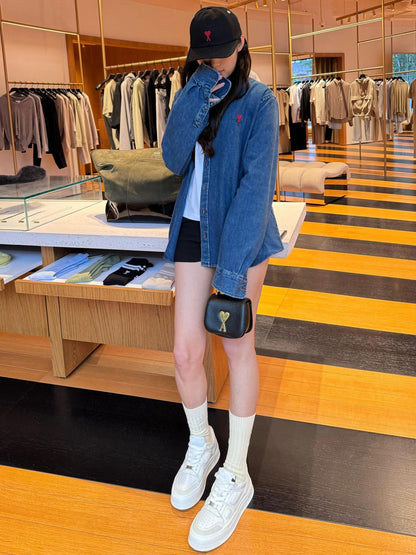 GTR / 아마니 남성 여성 데님 셔츠 자켓