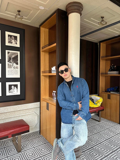 GTR / 아마니 남성 여성 데님 셔츠 자켓