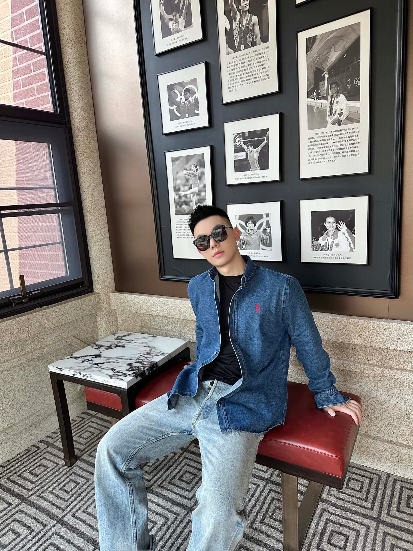 GTR / 아마니 남성 여성 데님 셔츠 자켓