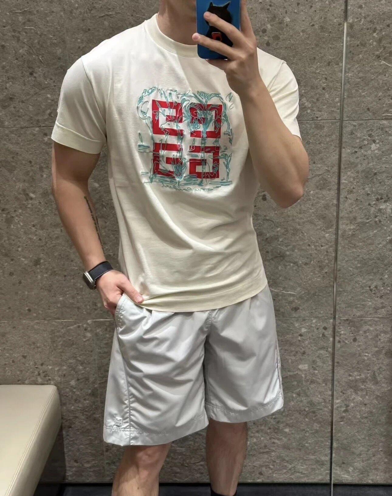 R공장 / 지방시 남성 4G 로고 반팔 티셔츠