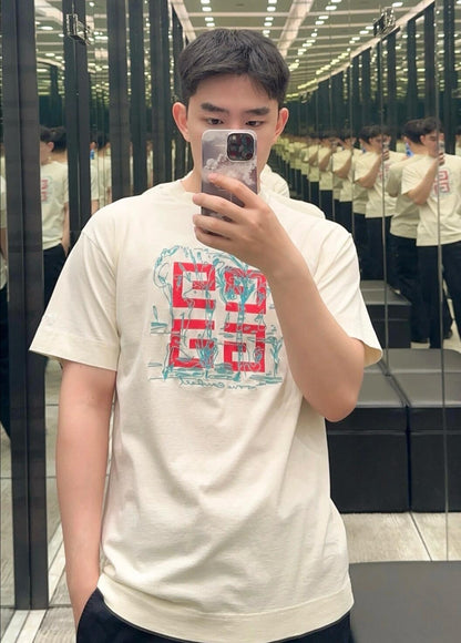 R공장 / 지방시 남성 4G 로고 반팔 티셔츠