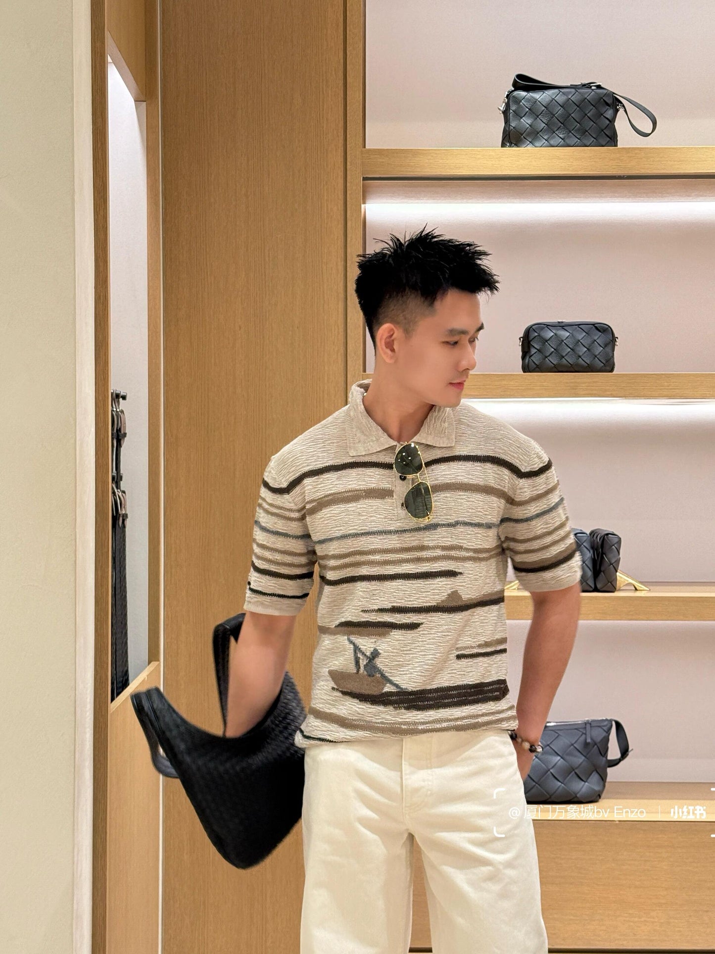 R공장 / 보테가베네타 남성 폴로넥 반팔 셔츠