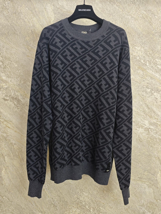 GTR / 펜디 남성 여성 라운드 니트