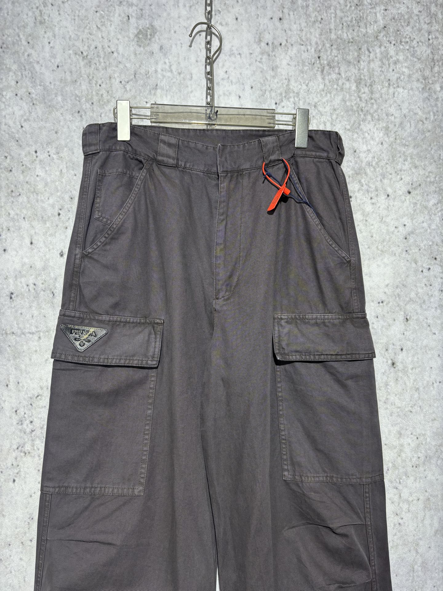 사슬 / 프라다 남성 루즈핏 빅 포켓 와이드 청바지